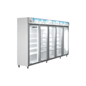 Heladera Vertical 5 Puertas Aluminio.