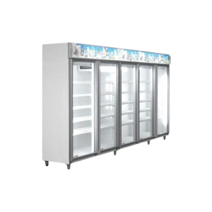 Heladera Vertical 4 Puertas Puertas Aluminio