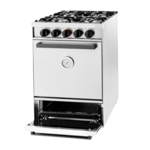 Cocina 535G - 4 Hornallas / Puerta de acero / Grill